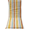 Cuscino per sedia a spalla alta con aletta riga arancio 112x48 cm