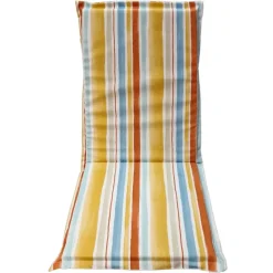 Cuscino per sedia a spalla alta con aletta riga arancio 112x48 cm