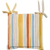 Cuscino per sedia sfoderabile con aletta riga arancio 40x40 cm