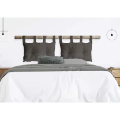 Cuscino per testiera letto 70x45 cm grigio