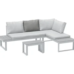 Cuscino schienale per salotto da giardino Lipson Corner grigio 10x70x45 cm