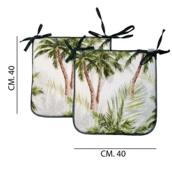 Cuscino sedia 2 pz Palm Beach 40x40 cm verde