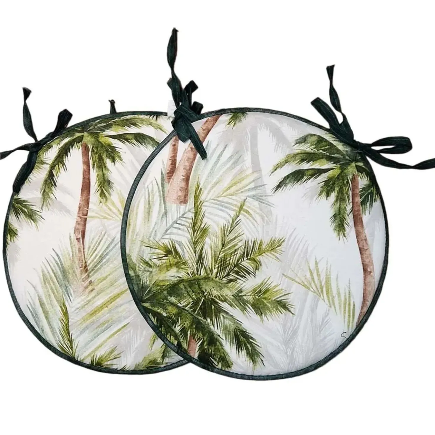 Cuscino sedia 2 pz tondo Palm Beach Ø 40 cm verde