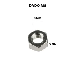 Dadi M8 acciaio inox Ø 8 mm 10 pz