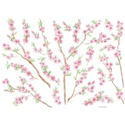 Decorazione adesiva per parete pesco 47x65 cm