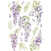Decorazione adesiva per parete glicine 47x65 cm