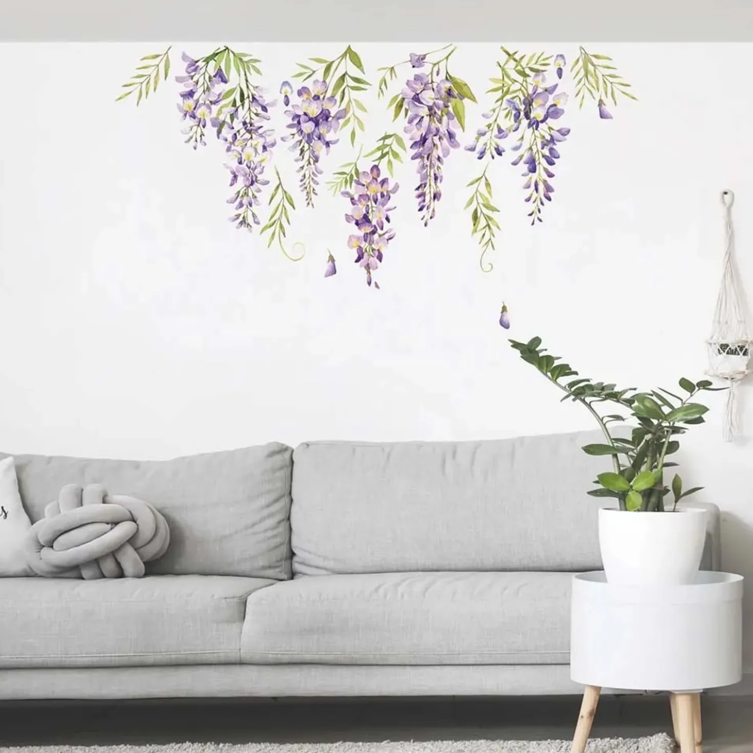 Decorazione adesiva per parete glicine 47x65 cm