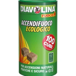 Diavolina Accendifuoco Ecologico 100 cubi