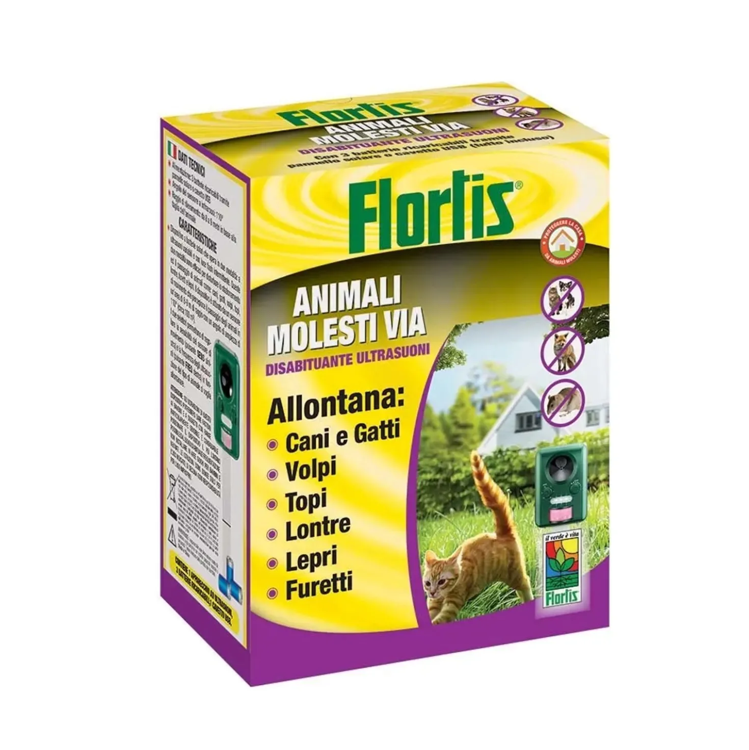 Disabituante animali molesti a ultrasuoni Flortis