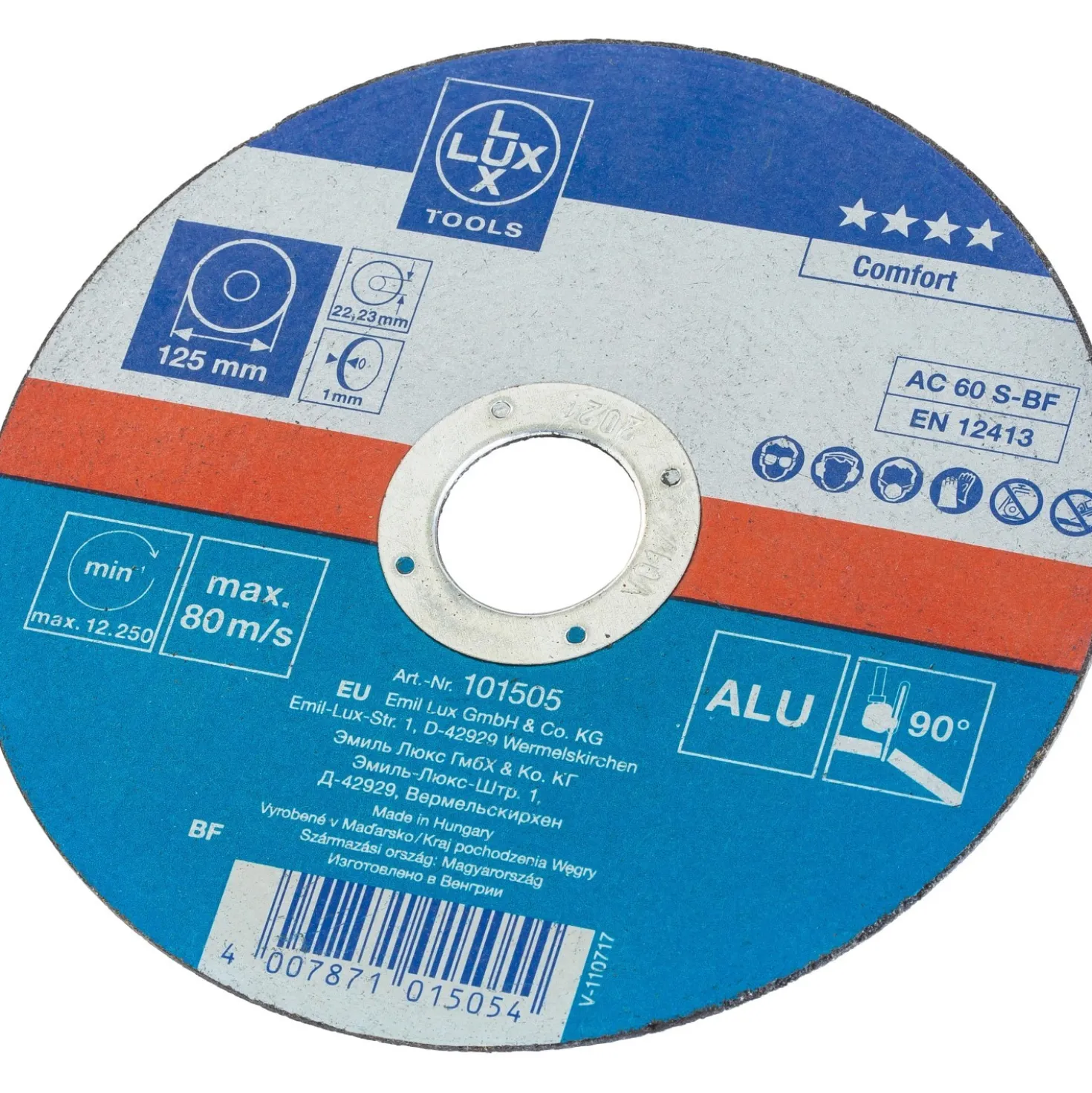 Disco da taglio in fibra per alluminio LUX-TOOLS Ø 125 mm