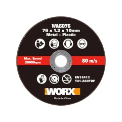 Disco flessibile per metallo Worx 76x1,2x10 mm