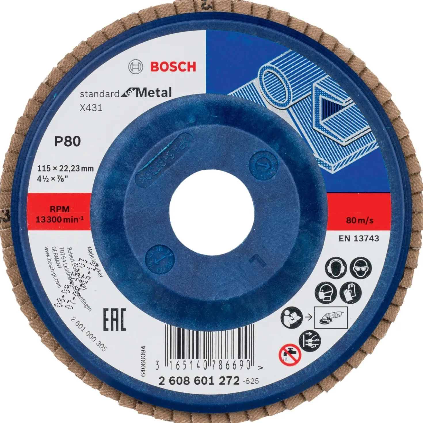 Disco lamellare Bosch X431 Standard per metallo P80