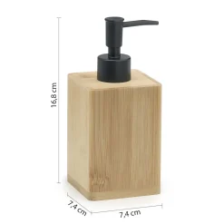 Dispenser sapone Bonnie in bambù naturale/nero