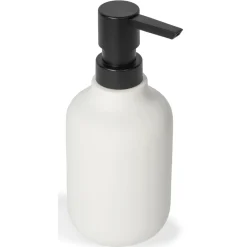 Dispenser sapone Chloe` in ceramica bianca ø7,8