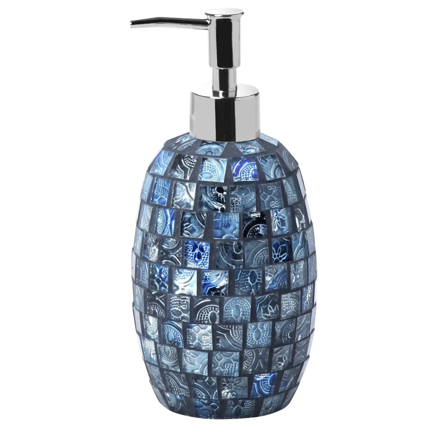 Dispenser sapone Crystal in vetro mosaico blu