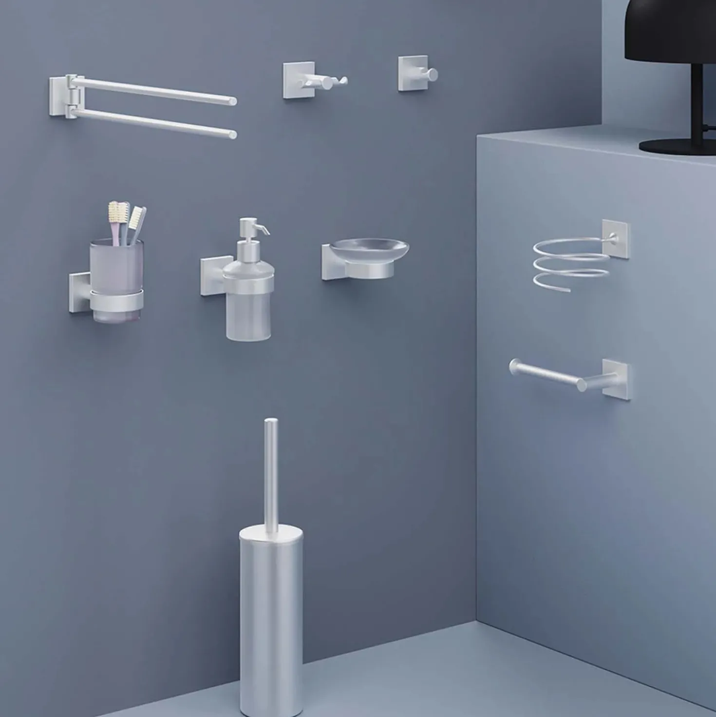 Dispenser sapone Fuji in acciaio e cromall spazzolato