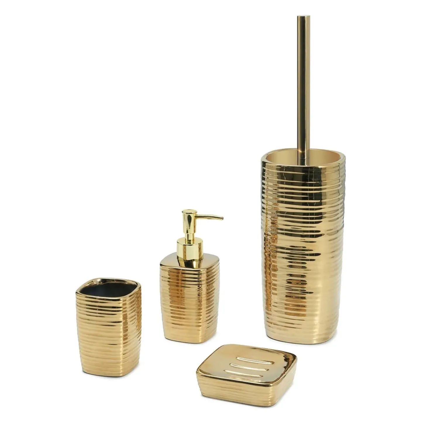 Dispenser sapone Kelly in ceramica oro