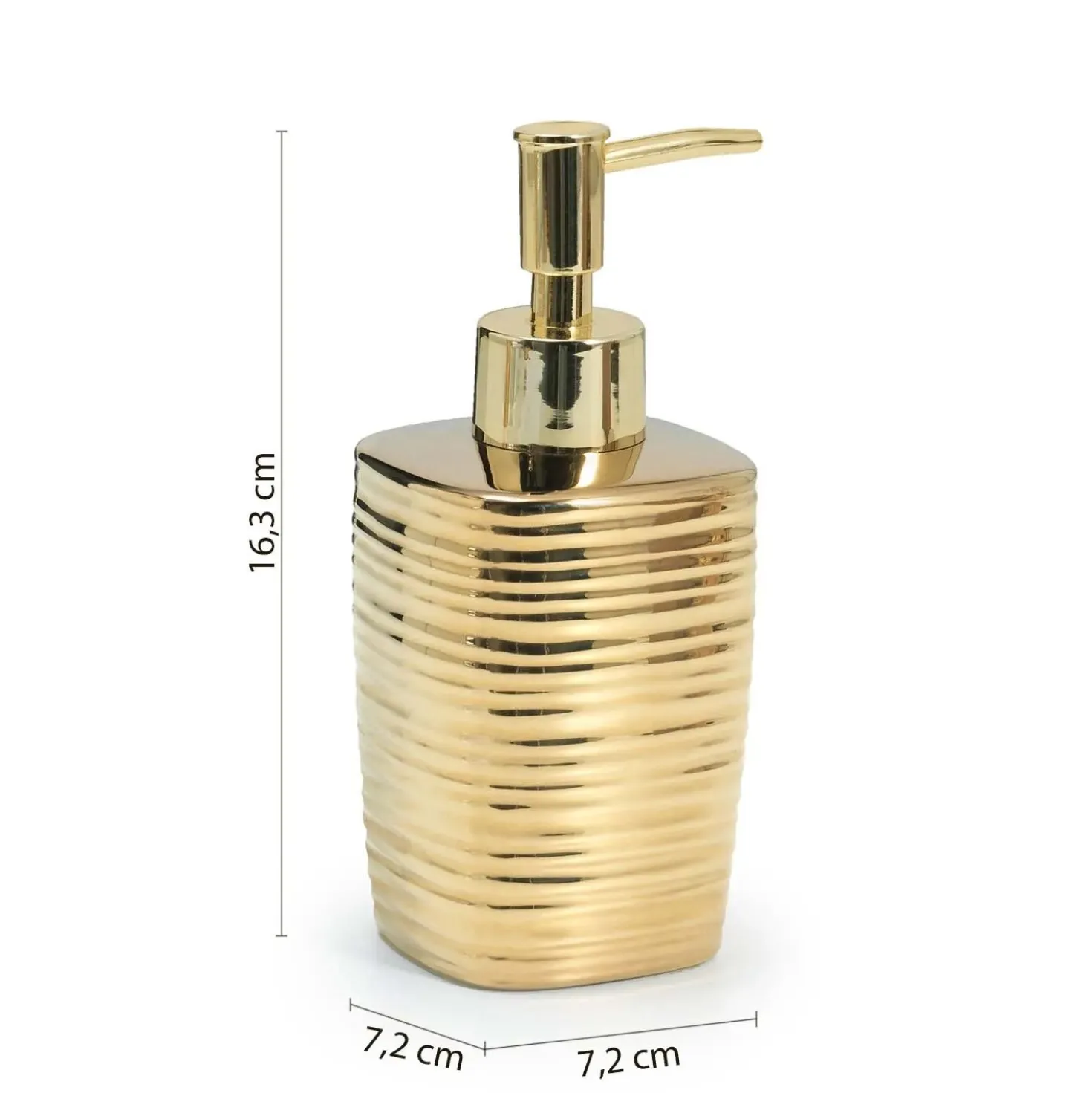 Dispenser sapone Kelly in ceramica oro