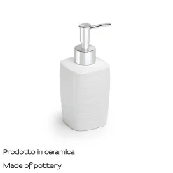 Dispenser sapone Kelly in ceramica bianco
