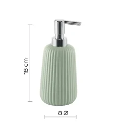 Dispenser sapone Marika in ceramica verde salvia
