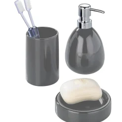 Dispenser sapone Polaris in ceramica grigio