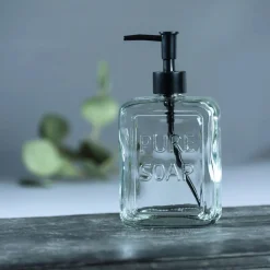 Dispenser sapone Pure Soap in vetro trasparente