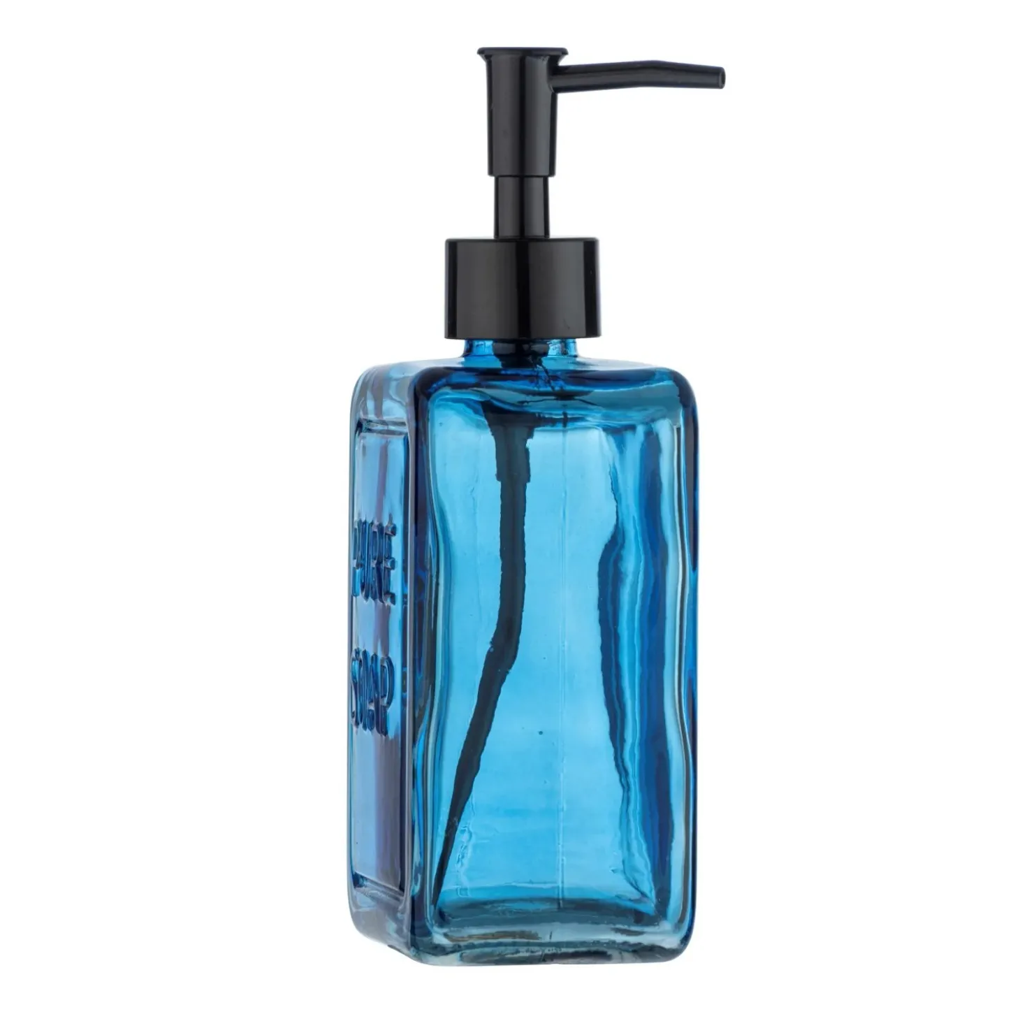 Dispenser sapone Pure Soap in vetro blu