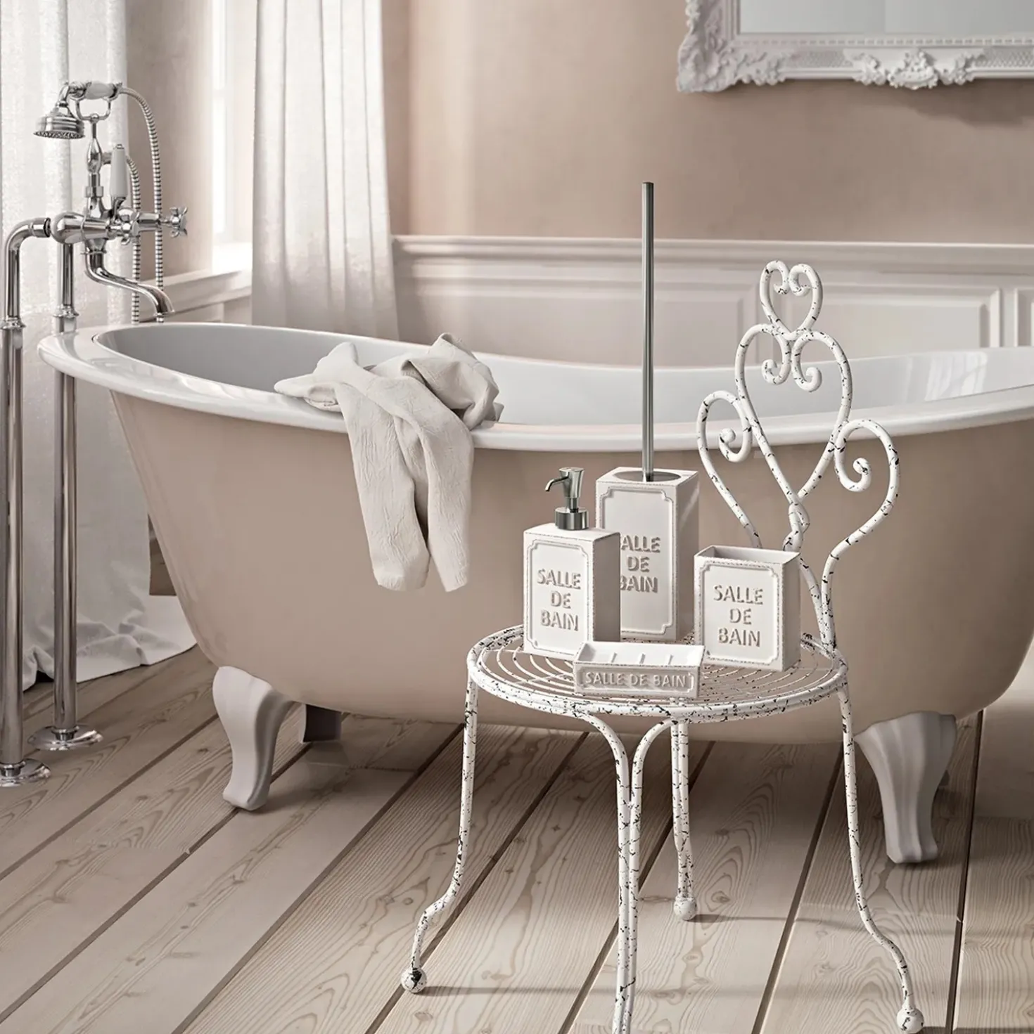 Dispenser sapone Vivienne in ceramica bianco