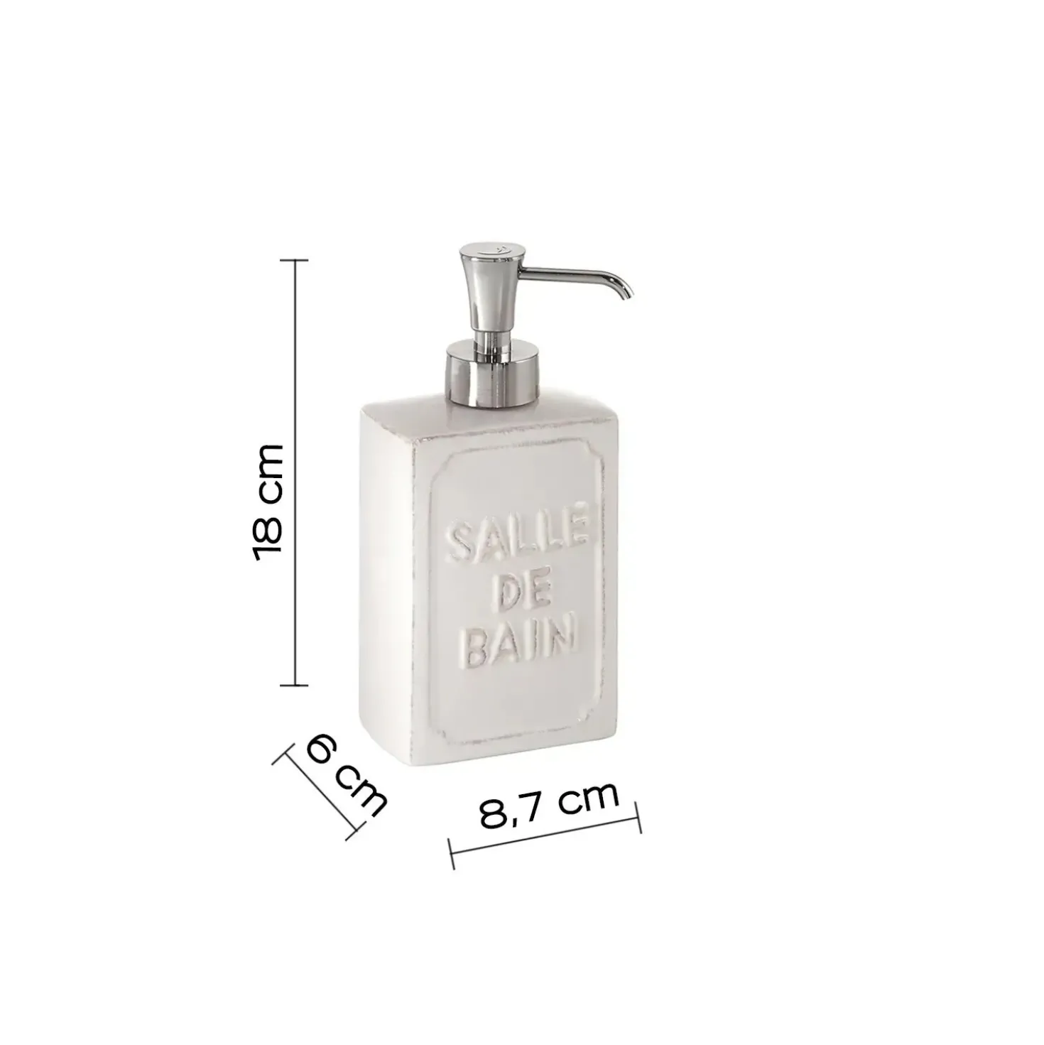 Dispenser sapone Vivienne in ceramica bianco