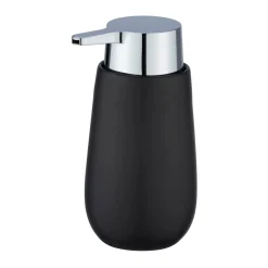 Dispenser sapone Wenko Badi in ceramica 320 ml nero