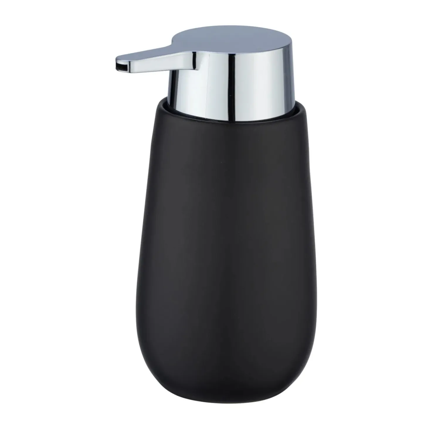 Dispenser sapone Wenko Badi in ceramica 320 ml nero