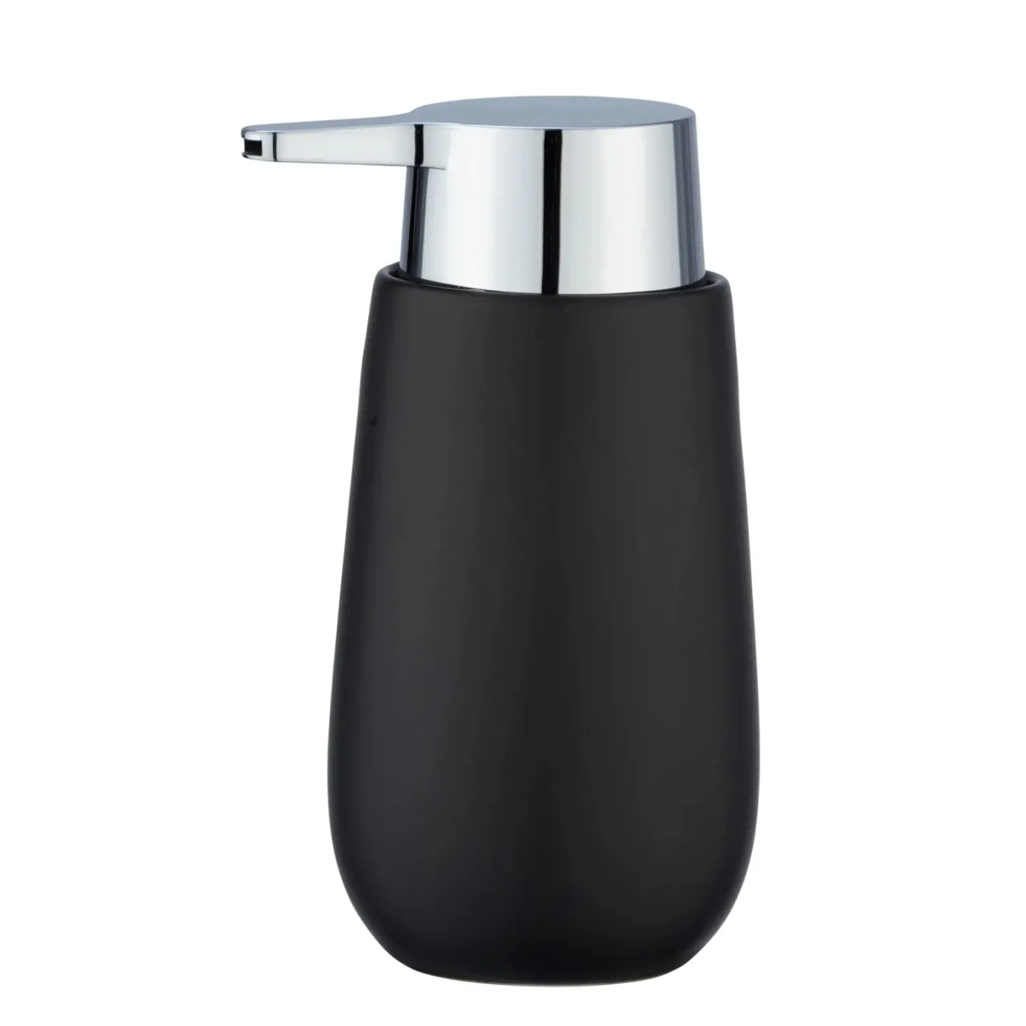 Dispenser sapone Wenko Badi in ceramica 320 ml nero