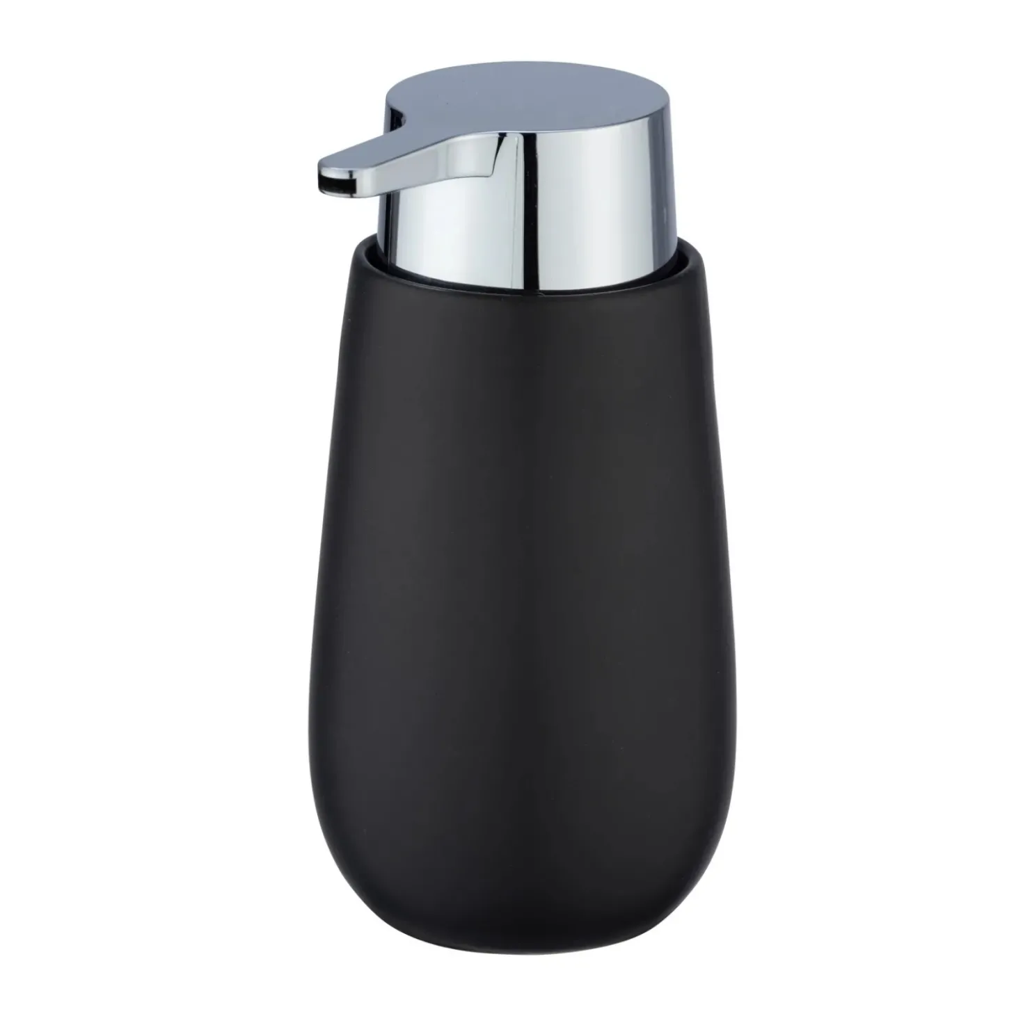 Dispenser sapone Wenko Badi in ceramica 320 ml nero