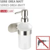 Dispenser sapone Wenko Turbo-Loc Orea adesivo in acciaio inoxopaco 200 ml