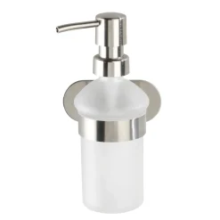 Dispenser sapone Wenko Turbo-Loc Orea adesivo in acciaio inoxopaco 200 ml