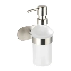 Dispenser sapone Wenko Turbo-Loc Orea adesivo in acciaio inoxopaco 200 ml