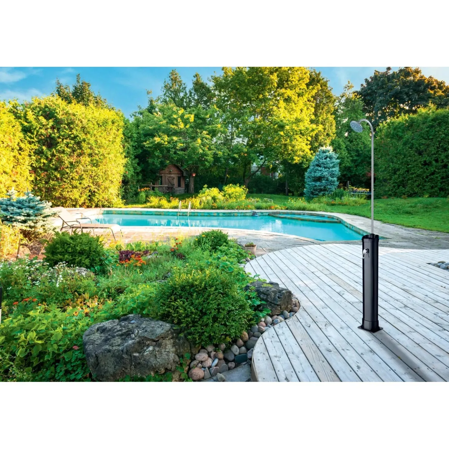 Doccia da giardino nero 18 l