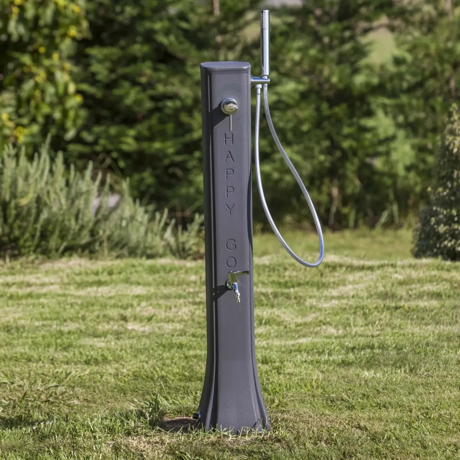 Doccia da giardino solare in polietilene nero 19 l