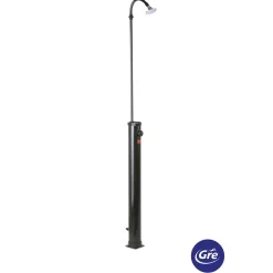 Doccia da giardino solare in PVC nero 9 l