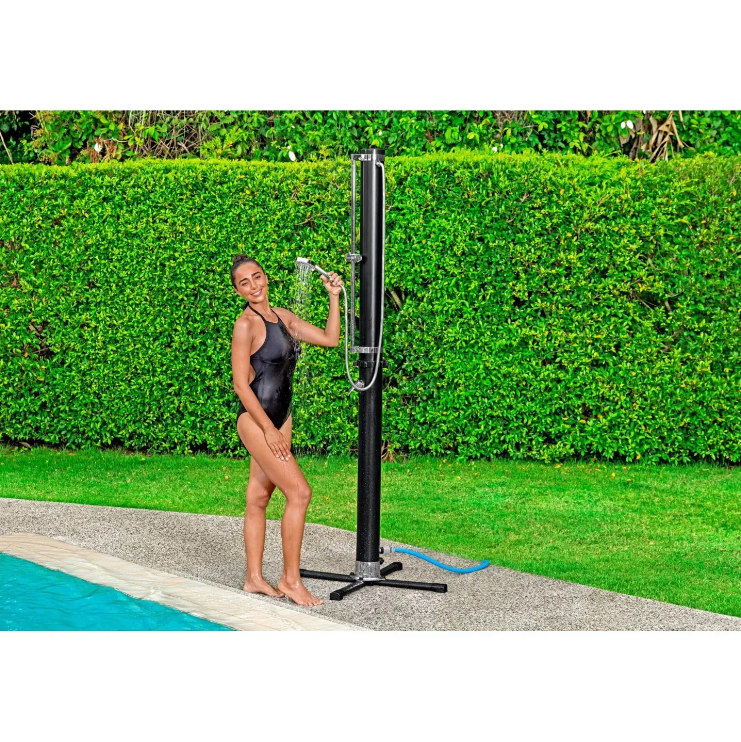Doccia da giardino solare Bestway nero 20 l