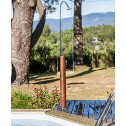 Doccia da giardino solare in PVC effetto legno 20 l
