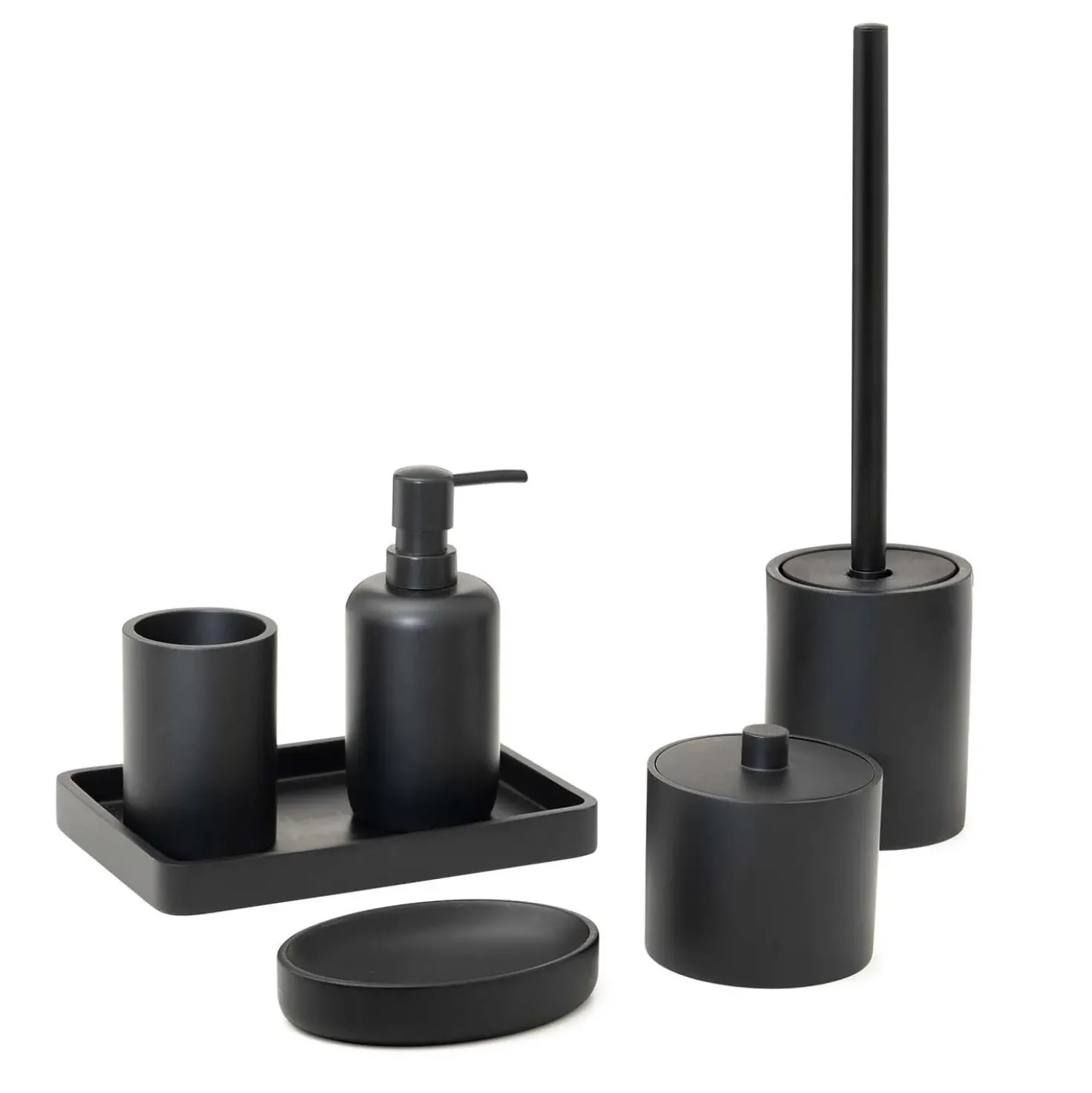 Dosasapone bagno Brenda in resina 350 ml nero matt