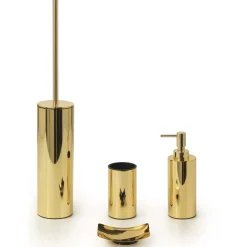 Dosasapone bagno Elettra in acciaio 200 ml inox oro
