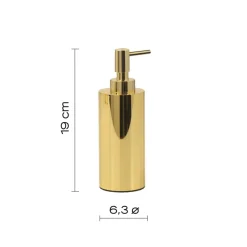 Dosasapone bagno Elettra in acciaio 200 ml inox oro