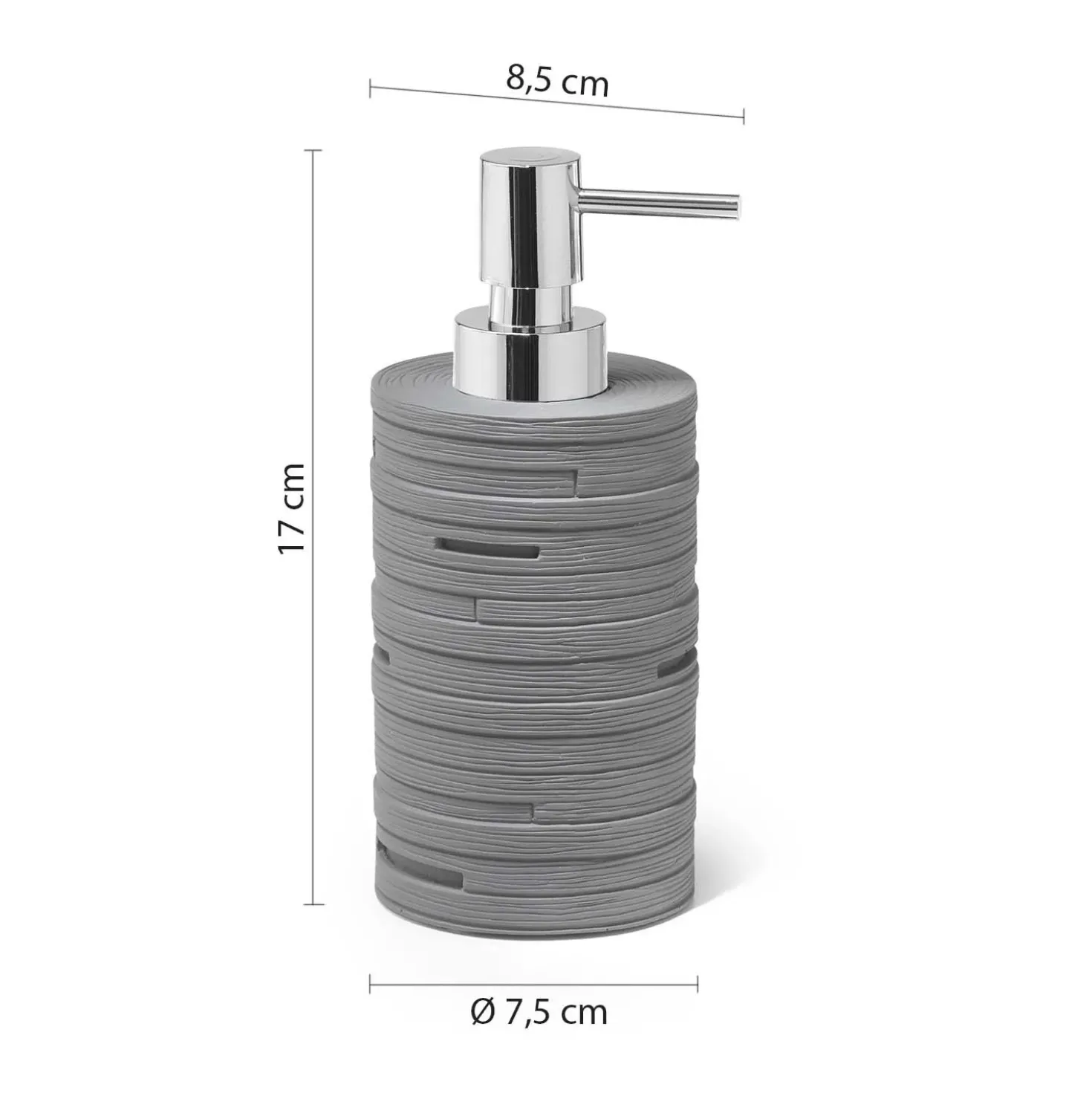 Dosasapone bagno Helen in resina 270 ml grigio