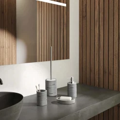 Dosasapone bagno Helen in resina 270 ml grigio