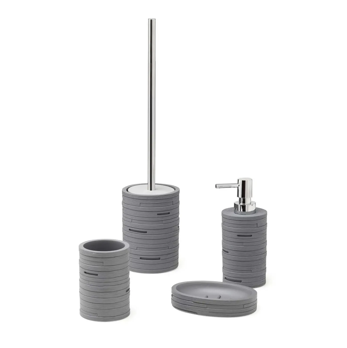 Dosasapone bagno Helen in resina 270 ml grigio