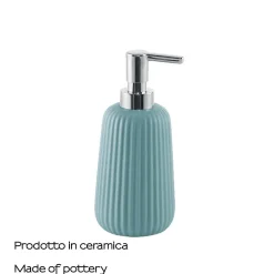 Dosasapone bagno Marika in ceramica 400 ml azzurro polvere