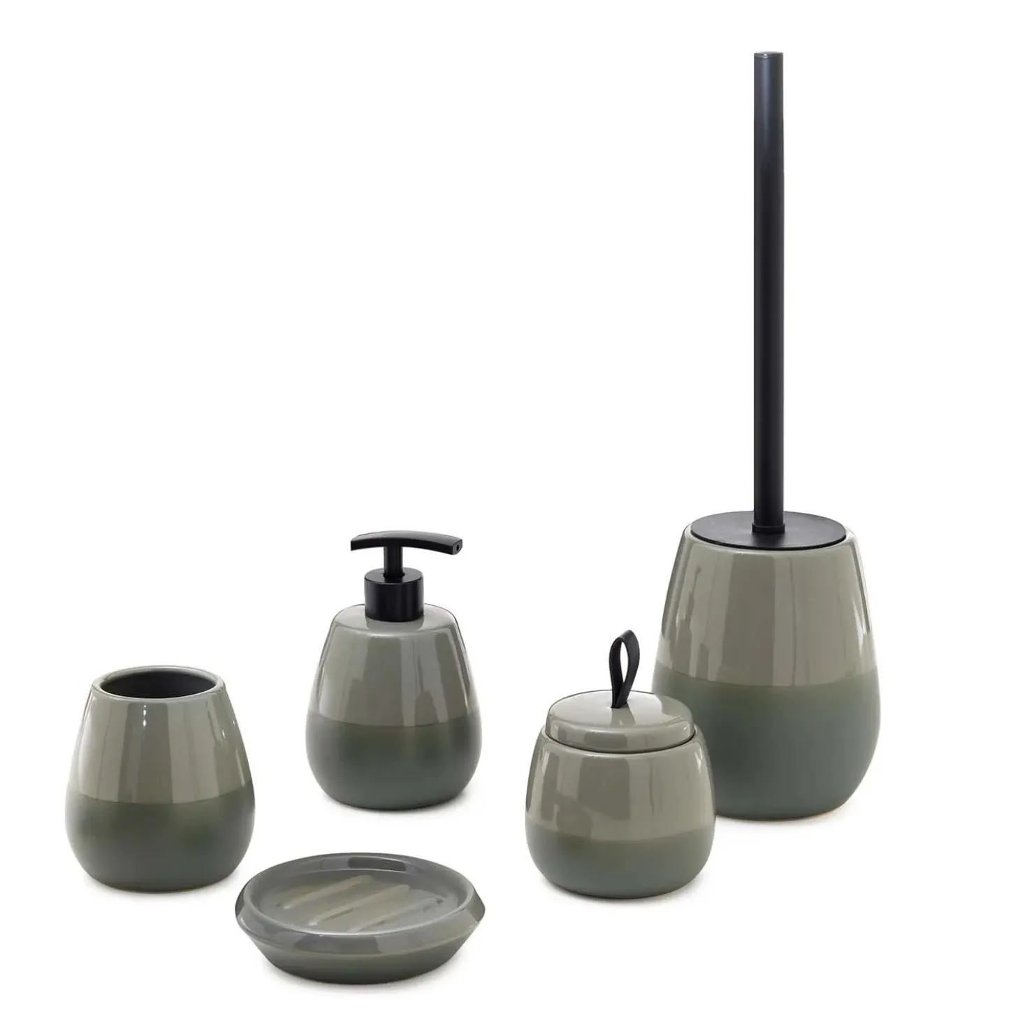 Dosasapone bagno Wilma in ceramica 450 ml verde salvia