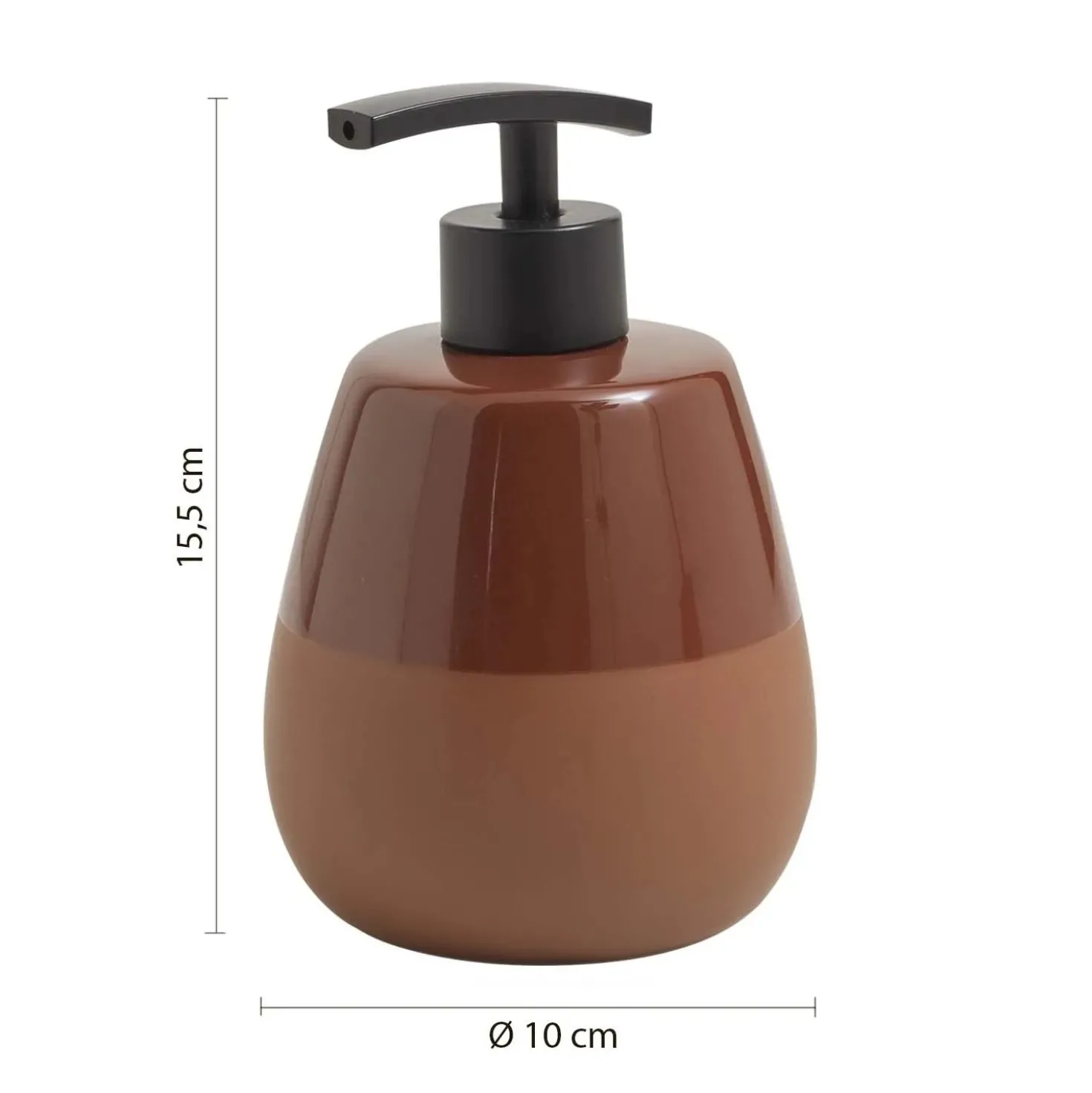 Dosasapone bagno Wilma in ceramica 450 ml terracotta
